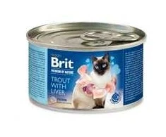 BRIT PREMIUM BY NATURE šlapias kačių ėdalas - upėtakis su kepenėlėmis 200 g