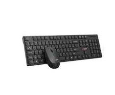 Klaviatūra ir pelė C-Tech C-TECH klaviatūra su myszą WLKMC-03, Bezdrátowy set 2.4GHz, CZ, juoda