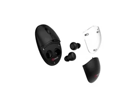 C-TECH pelė s TWS sluchátky Dual mode WLM-21, bezdrátová, BT5.0 + 2,4GHz, 1600DPI, 3 tlačítka, USB nano receiver, juoda