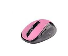 C-TECH pelė WLM-02, juodai rožinė, belaidė, 1600DPI, 6 mygtukai, USB nano imtuvas