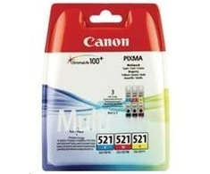 Multipack Originalus Canon rašalas / kasetė CLI-521 CMY, 2934B015, CMY, sudėtinė pakuotė