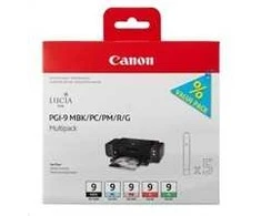 Canon PGI-9 MBK/PC/PM/R/G Originalus Žalia, Matinis Juodas, Foto žydra, Foto magenta, Raudona 5 vnt