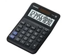 Casio Calculator MS 10 F, juoda, plieno, valiutos konvertavimo funkcija, %, PVM