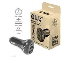 Įkroviklis Club 3D Club3D automobilinis įkroviklis nešiojamiesiems kompiuteriams 36W, 3 prievadai (2xUSB-A + USB-C)