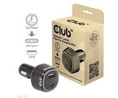 Club 3D CLUB3D nešiojamojo kompiuterio automobilinis įkroviklis, 63 vatai, automatinis, cigarečių žiebtuvėlis, 24 V, juodas