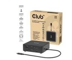 Stotelė/replikatorius Club 3D CSV-2542 doko stotelė, laidinė, USB 3.2 Gen 2 (3.1 Gen 2) Type-C Juodas