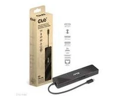 HUB USB Club 3D Club 3D dokumetas USB-C 3.2 Gen1 6in1 Hub 1x USB-C Video 4K60Hz, 1x HDMI 4K60Hz, 2x USB-A, USB-C PD 100W, RJ45