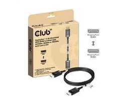 Club 3D Club3D Kabelis DisplayPort 2.1 na DisplayPort 2.1, VESA DP80, 4K240Hz/8K60Hz/10K60Hz (M/M), 1.6m, juoda