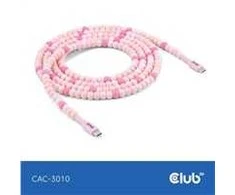 Kabelis USB Club 3D USB-C - USB-C 2 m Rožinė (CAC-3010)