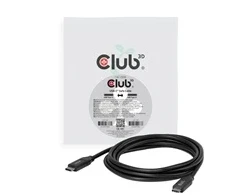 Club 3D Club3D Kabelis USB-C, 240W, 2m, juoda, Data Blocker pro bezpečné nabíjení