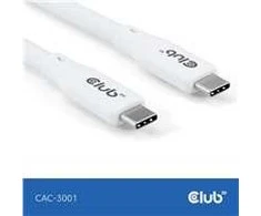 Club 3D Club3D Lifestyle USB-C Kabelis PD 240W,20Gbps 2m baltas St/St mažmeninė prekyba