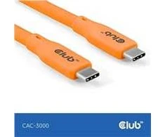 Kabelis USB Club 3D USB-C - USB-C 2 m Oranžinė (CAC-3000)