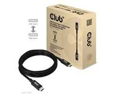 Club 3D Club3D kabelis USB4 Gen3x2 Type-C Dvipusis kabelis 8K60Hz, duomenų sparta 40 Gbps, PD 240W(48V/5A) EPR M/M 2m