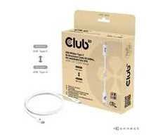 Kabelis USB Club 3D USB-C - USB-C 1.2 m Baltas (CAC-1572)