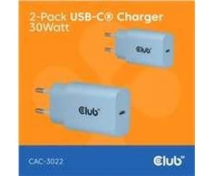 Nešiojamojo kompiuterio maitinimo adapteris Club 3D 30 W, 2 A, 15 V (CAC-3022)