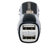 CONNECT IT USB PREMIUM universalus automobilinis įkroviklis (2x USB 3.1A ir 1A., automobilinis adapteris CL)