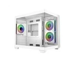 „Cooler Master Elite 481 Wood“, ATX, permatomas šoninis skydelis, 3x 120 mm ARGB ventiliatoriai, baltas