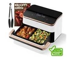 Cosori Dual Blaze TwinFry chytrá horkovzdušná fritéza10 L, keramika, bílá