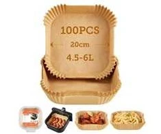 Cosori Popierinės formos karšto oro gruzdintuvėms 100 vnt (20cm - 4,5-6L)