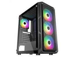Vein X „VeinX“ korpusas „HERMES MESH Mid Tower“, ATX, 1xUSB 3.0, 2xUSB 2.0, 4x ARGB ventiliatoriai, ARGB valdiklis, juodas