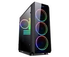 Vein X VeinX dėklas Mars MAR01A Mid Tower, be maitinimo, 3xUSB, permatomas šonas, 4xARGB ventiliatorius 120mm, juodas