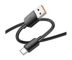 Cable USB A to USB C Hoco PD 6A 100W 1 m X96 juodas