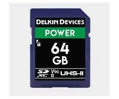 Delkin SD Power 2000X UHS-II U3 (V90) R300/W250 64GB atmintis