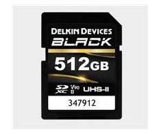 Atminties kortelė Delkin juoda, tvirta, SDXC 512 GB, 10 klasės UHS-II V90 (DSDBV90512BX)