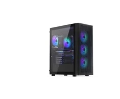 ENDORFY Case Ventum 400 ARGB, Průhledná bočnice, ATX, 4x120mm ARGB, juoda