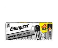 Energizer LR6/20 Kasdieninės AA šeimos, 20 vnt. šarminių baterijų