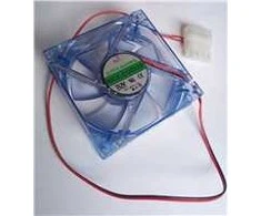 EUROCASE ventiliatorius 80 mm, 12 V / 0,17 A, mėlynai šviečiantis (molex)