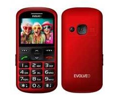 EVOLVEO EasyPhone XS, mobilusis telefonas senjorams, raudonas