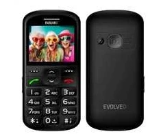 EVOLVEO EasyPhone XS, mobilusis telefonas senjorams, juodas