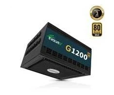 EVOLVEO G1200, 1200 W maitinimo šaltinis, 80+ GOLD, ATX 3.1, aPFC, 140 mm ventiliatorius, pilnai modulinis, 3 metų garantija, juodas