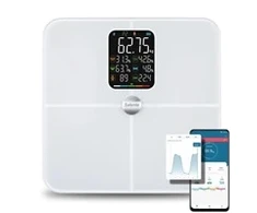 Svarstyklės Evolveo Salente BodyFit, chytrá osobní diagnostická fitness váha, Bluetooth, bílá