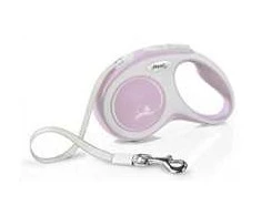 Flexi New Comfort S pavadėlis šunims iki 15kg juostinis 5m rožinės spalvos