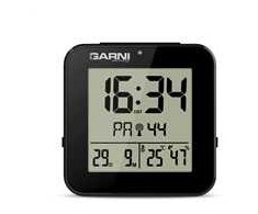 Garni Technology GARNI 138B - skaitmeninis žadintuvas su termometru ir higrometru, juodas