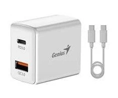 Genius Maitinimo šaltinis / tinklo adapteris 20W, 2 prievadų, USB-C, USB-A, PD-20ACP