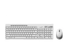 Genius SlimStar 8230 komplektas belaidė klaviatūra CZ/SK, balta su belaidė optinė pelė, 1x AA, 1x AA, classic, Dual-Mo