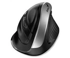 Genius Pelė Ergo 8250S, 1600DPI, 2,4 [GHz], optinė, 6 klasė, belaidė, juoda ir sidabrinė, 1 vnt AA, vertikali