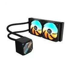 GIGABYTE vandens aušintuvas GAMING 240, 2x120mm, ARGB, LGA1851, AM5, juodas