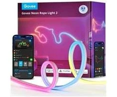 Govee – 3M neoninė iš anksto įdiegta ryškių baltų spalvų juostinė lemputė