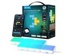 Govee Mini Panel Lights (10 vnt.), RGBIC, Wi-Fi + Bluetooth LED panelės