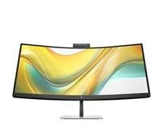 HP 534pm Series 5 Pro WQHD USB-C lenktas konferencinis monitorius - 34 colių 3440x1440 WQHD 400 nitų AG, VA, USB-C (100W/15W)/HDMI/DisplayPort, 3x USB-A, garsiakalbiai, 5MP internetinė kamera, RJ-45 LAN, reguliuojamo aukščio / pakreipimo / pasukimo, 3 metimai (pakeičia E34m)
