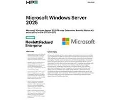 Hewlett Packard (HP) HPE „Windows Server 2025“ 16 branduolių duomenų centro perpardavėjo parinkčių rinkinys (CZ EN Russia Pol Swe)