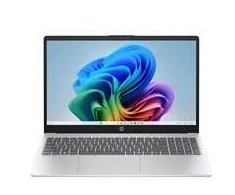 Hewlett Packard (HP) Nešiojamas kompiuteris HP OmniBook 3 AI 15-fn0000nc, R5 330 (4C) 50 TOP, 15.6" FHD 300 nits, 16GB/512GB, Radeon, Win11, sidabrinis + 3m GamePass