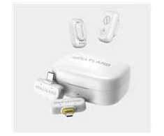 Hollyland LARK A1 Combo Ivory Baltas, with USB-C RX + Lightning RX + Charging Case