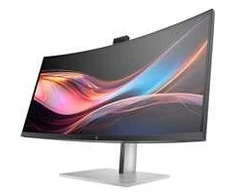 Hewlett Packard (HP) HP 734pm Series 7 Pro Curved Conferencing Monitorius – 34 colių 3440 x 1440 WQHD 400 nitų 120 Hz AG, lenktas, IPS HDR, USB-C (100 W/65 W/15 W)/HDMI/DisplayPort Daisy-Chain, USB-5-A, 5x garsiakalbiai internetinė kamera, RJ-45 LAN, reguliuojamas aukštis/pakreipimas/sukamas, 3 metai