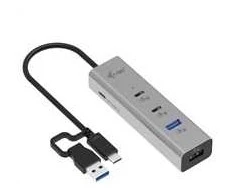 I-tec universalus įkrovimo metalinis HUB 2x USB-C + 2x USB-A prievadas, PD 85W