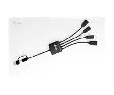 I-tec USB-C/USB-A kabelio šakotuvas, 4 prievadų (2x USB-C, 2x USB-A), iki 5 Gbps, lankstus kabelio šakotuvas, 60 g